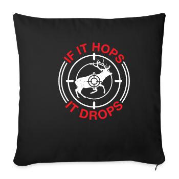 If It Hops It Drops 6 - Sofakissenbezug 45 x 45 cm - Schwarz - Vorne