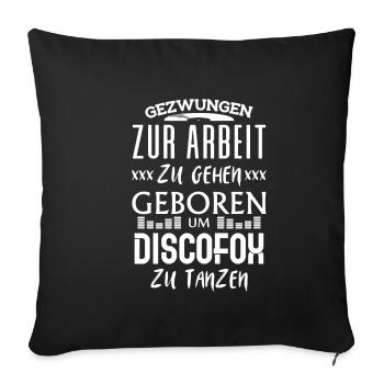 Discofox tanzen / Geschenk Tanzschule - Sofakissenbezug 45 x 45 cm - Schwarz - Vorne