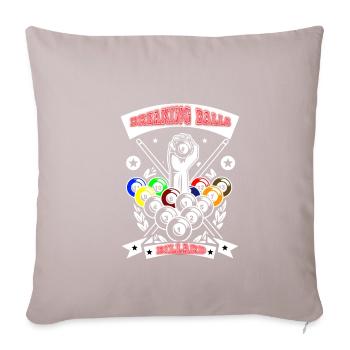 Championnat de billard - Housse de coussin décorative 45 x 45 cm - taupe clair - Devant