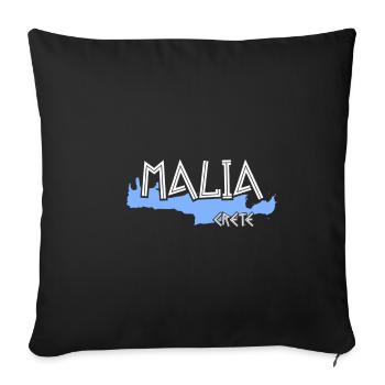 Malia Kreta Sommer Griechenland Urlaub / Geschenk - Sofakissenbezug 45 x 45 cm - Schwarz - Vorne