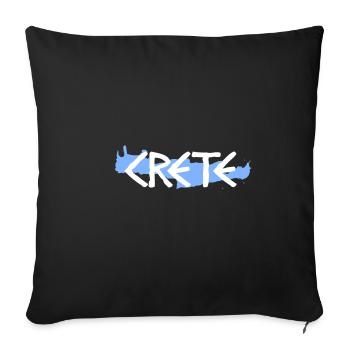 Kreta - Sofakissenbezug 45 x 45 cm - Schwarz - Vorne