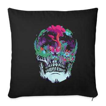 Skull nature - Sofa pillowcase 17,3'' x 17,3'' (45 x 45 cm) - black - Front