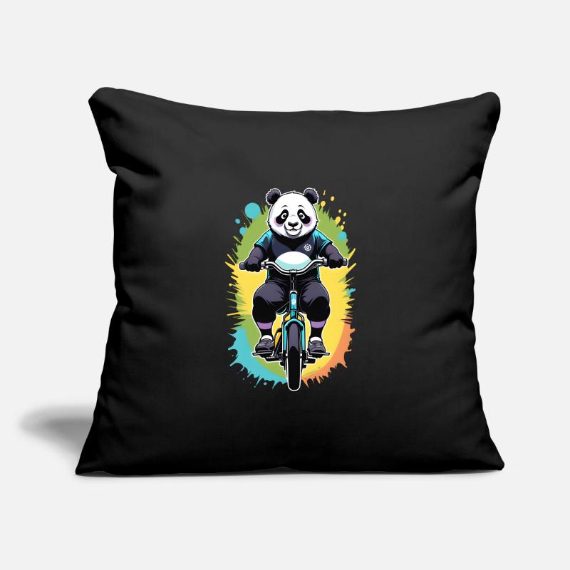 Panda Radfahrer Sofakissenbezug 45 x 45 cm