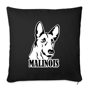 Malinois - Sofakissenbezug 45 x 45 cm - Schwarz - Vorne