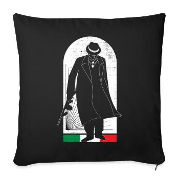 Italy Mafia Graphic - Sofa pillowcase 17,3'' x 17,3'' (45 x 45 cm) - black - Front
