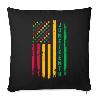 Juneteenth - Sofa pillowcase 17,3'' x 17,3'' (45 x 45 cm) - black - Front