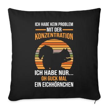 Mama Mutter Erdmännchen - Sofakissenbezug 45 x 45 cm - Schwarz - Vorne