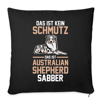 Hund Australian Shepherd - Sofakissenbezug 45 x 45 cm - Schwarz - Vorne