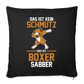 Hund Boxer - Sofakissenbezug 45 x 45 cm - Schwarz - Vorne