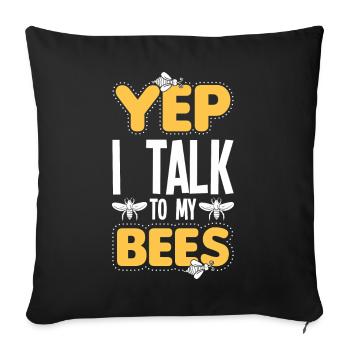 Beekeepers Bees Honey bees Beekeeping - Sofa pillowcase 17,3'' x 17,3'' (45 x 45 cm) - black - Front