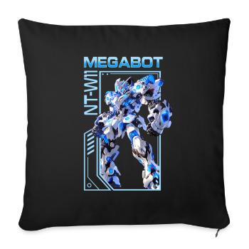 Game Console MegaBot NT-W11 – Anime Shirt - Sofa pillowcase 17,3'' x 17,3'' (45 x 45 cm) - black - Front