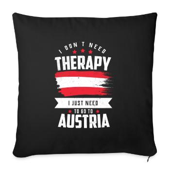 L'Autriche - Housse de coussin décorative 45 x 45 cm - noir - Devant