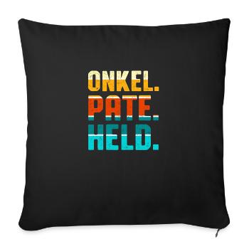 Onkel Pate Held - Sofakissenbezug 45 x 45 cm - Schwarz - Vorne