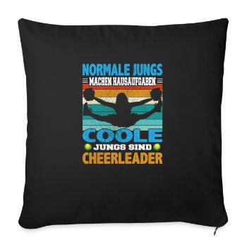 Normale Jungs machen Hausaufgaben coole sind - Sofakissenbezug 45 x 45 cm - Schwarz - Vorne