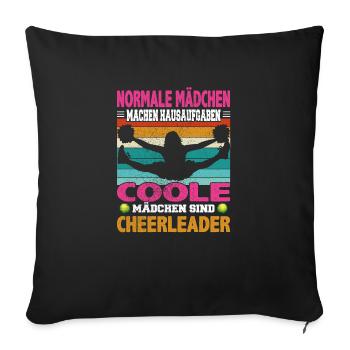 Normale Mädchen machen Hausaufgaben coole sind - Sofakissenbezug 45 x 45 cm - Schwarz - Vorne