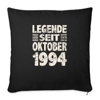 Oktober 1994 Legende seit 29 Jahren Mann Frau - Sofakissenbezug 45 x 45 cm - Schwarz - Vorne