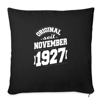 November 1927 Original seit 96 Jahren Mann Frau - Sofakissenbezug 45 x 45 cm - Schwarz - Vorne