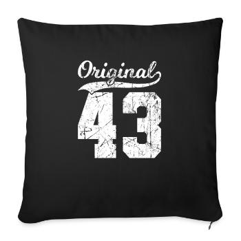 43 Original 81 Ans Homme Femme Anniversaire - Housse de coussin décorative 45 x 45 cm - noir - Devant