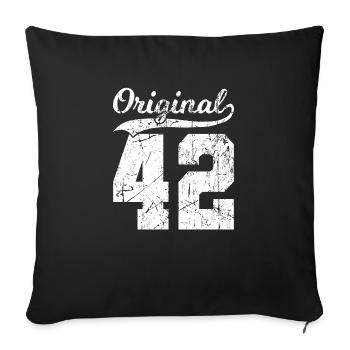 42 Original 82 Ans Homme Femme Anniversaire - Housse de coussin décorative 45 x 45 cm - noir - Devant