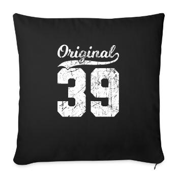 39 Original 85 Ans Homme Femme Anniversaire - Housse de coussin décorative 45 x 45 cm - noir - Devant