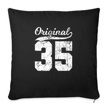 35 Original 89 ans homme femme anniversaire - Housse de coussin décorative 45 x 45 cm - noir - Devant
