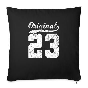 23 Original 1 Years Boy Girl Birthday - Sofa pillowcase 17,3'' x 17,3'' (45 x 45 cm) - black - Front