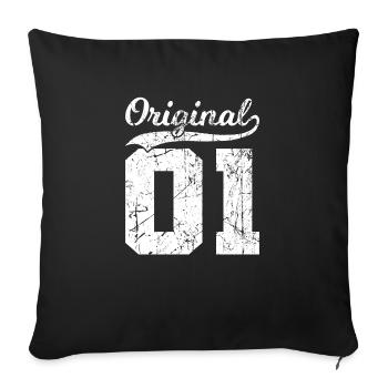 01 Original 23 Ans Homme Femme Anniversaire - Housse de coussin décorative 45 x 45 cm - noir - Devant