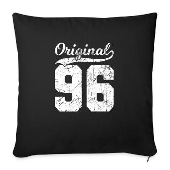 96 Original 28 Years Man Wife Birthday - Sofa pillowcase 17,3'' x 17,3'' (45 x 45 cm) - black - Front