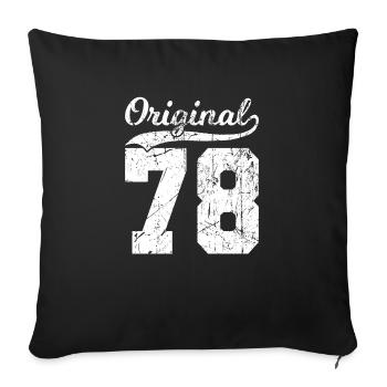78 Original 46 Years Man Wife Birthday - Sofa pillowcase 17,3'' x 17,3'' (45 x 45 cm) - black - Front