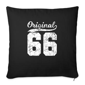 66 Original 58 Jahren Mann Frau Geburtstag - Sofakissenbezug 45 x 45 cm - Schwarz - Vorne