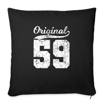 59 Original 65 Ans Homme Femme Anniversaire - Housse de coussin décorative 45 x 45 cm - noir - Devant