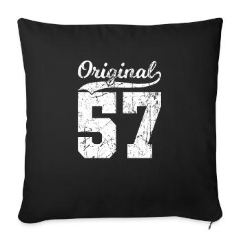 57 Original 67 Years Man Wife Birthday - Sofa pillowcase 17,3'' x 17,3'' (45 x 45 cm) - black - Front