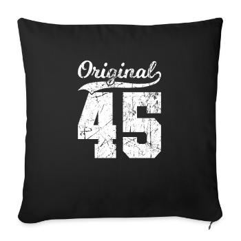 45 Original 79 Ans Homme Femme Anniversaire - Housse de coussin décorative 45 x 45 cm - noir - Devant