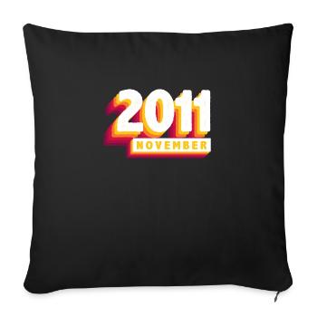 November 2011 12 Years Man Wife Birthday - Sofa pillowcase 17,3'' x 17,3'' (45 x 45 cm) - black - Front
