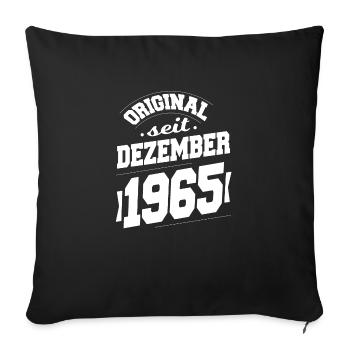 December 1965 Original for 58 years man woman - Sofa pillowcase 17,3'' x 17,3'' (45 x 45 cm) - black - Front