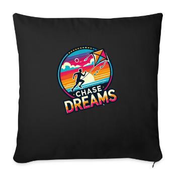 Chase Dreams Drachenfliegen - Sofakissenbezug 45 x 45 cm - Schwarz - Vorne