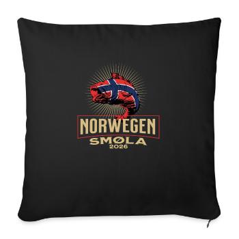 Norwegen Smøla 2026 - Sofakissenbezug 45 x 45 cm - Schwarz - Vorne