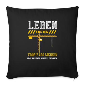 Leben Nach Dem Tod? Fass Meinen... - Sofakissenbezug 45 x 45 cm - Schwarz - Vorne