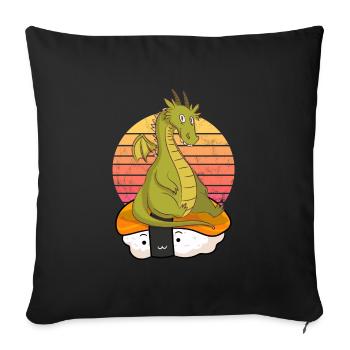 Sushi Dragon - Housse de coussin décorative 45 x 45 cm - noir - Devant