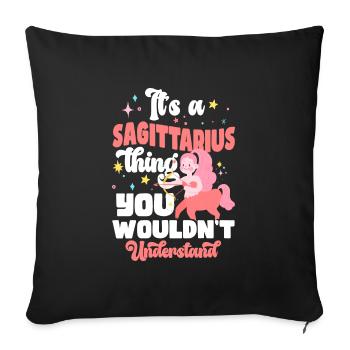 Zodiac Sign Astrology Star Moon - Sofa pillowcase 17,3'' x 17,3'' (45 x 45 cm) - black - Front
