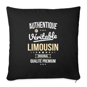 Authentique et véritable Limousin - Original - Housse de coussin décorative 45 x 45 cm - noir - Devant