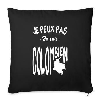 Je peux pas je suis Colombien - Housse de coussin décorative 45 x 45 cm - noir - Devant