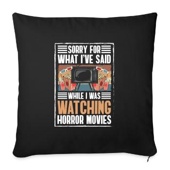 Cinéphile Screen Movie Night Hollywood - Housse de coussin décorative 45 x 45 cm - noir - Devant