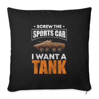War Combat Armed Forces - Sofa pillowcase 17,3'' x 17,3'' (45 x 45 cm) - black - Front