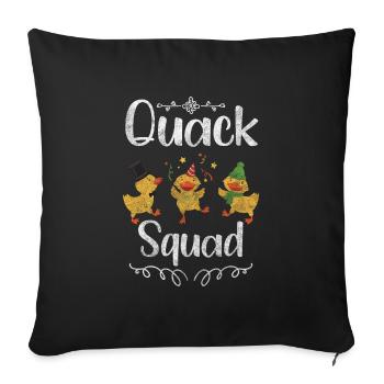 Caneton Bain Baignoire Canard - Housse de coussin décorative 45 x 45 cm - noir - Devant
