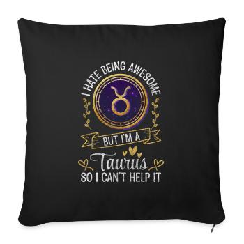 Zodiac element zodiac - Sofa pillowcase 17,3'' x 17,3'' (45 x 45 cm) - black - Front