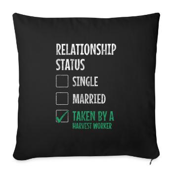 Harvest Field Worker Harvest Time Vegetables - Sofa pillowcase 17,3'' x 17,3'' (45 x 45 cm) - black - Front