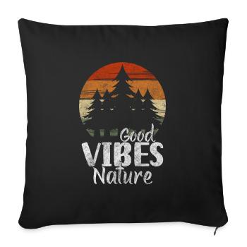 Tree Planet Hunter - Sofa pillowcase 17,3'' x 17,3'' (45 x 45 cm) - black - Front
