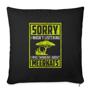 Wilderness transverse stripe mammal - Sofa pillowcase 17,3'' x 17,3'' (45 x 45 cm) - black - Front