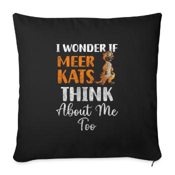 Wild Animal Insectivore Mammal - Sofa pillowcase 17,3'' x 17,3'' (45 x 45 cm) - black - Front